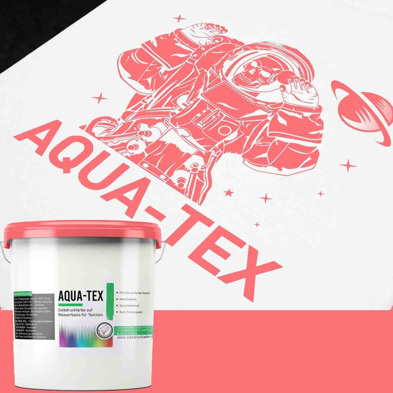 AQUA-TEX - NEON-ROT Wasserbasierte Siebdruckfarbe